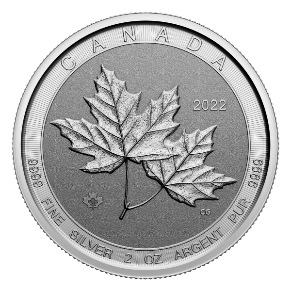 Buy Canada 2 oz Silver Twin Maple Leaf (Random Year) — Silver bullion low premium deal at MintBuilder